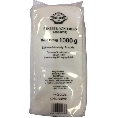 Étkezési vákuumsó jódozott 1000 gramm