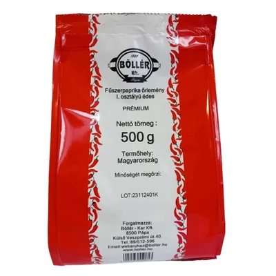 Magyar fűszerpaprika őrlemény I. osztályú, édes, Prémium, 500 g (szav. idő: 2025.09.08.) 