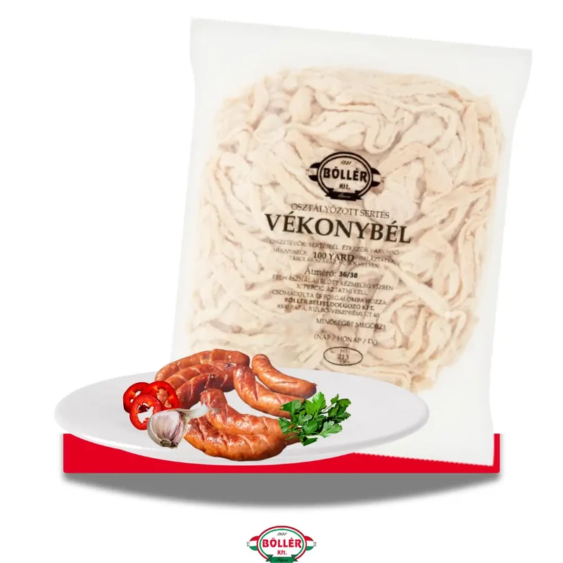 Sertés vékonybél 100 yardos csomagolt, osztályozott (36/38) 1 cs