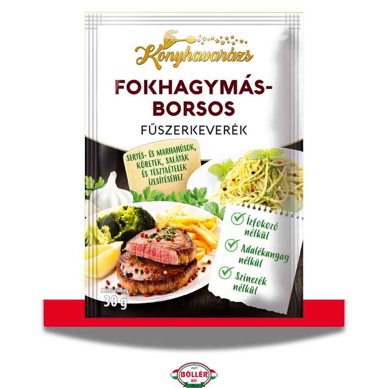 Konyhavarázs Fokhagymás-borsos fűszerkeverék 30 g