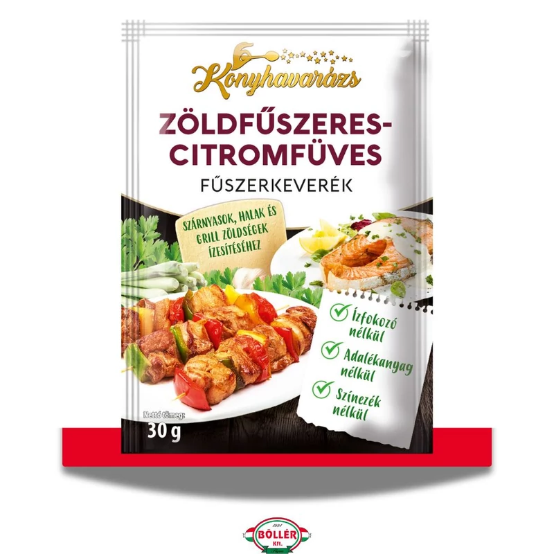 Konyhavarázs Zöldfűszeres-citromfüves fűszerkeverék 30 g