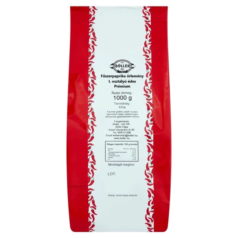 Fűszerpaprika I. osztályú édes 1000 g Prémium, import