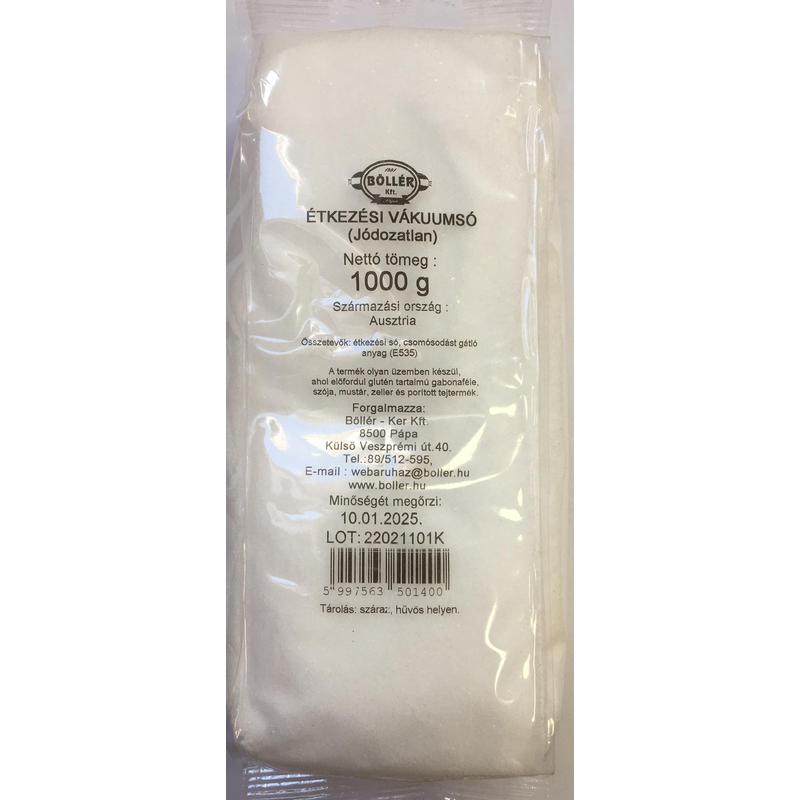 Étkezési vákuumsó jódozatlan 1kg
