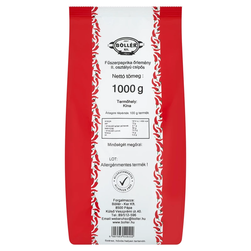 Fűszerpaprika csípős II. oszt. 1000 g