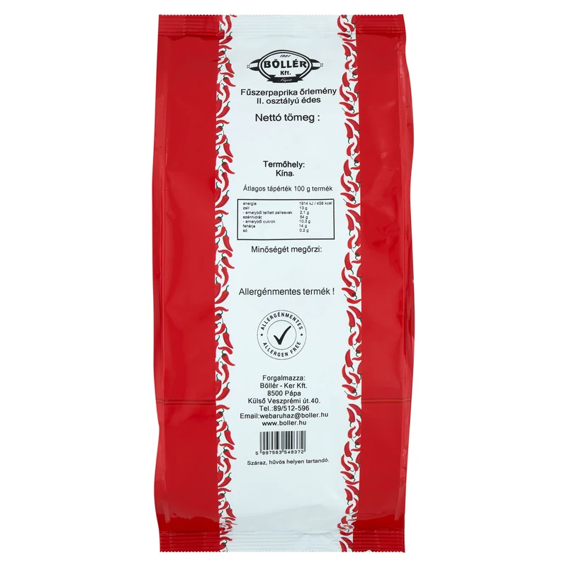 Fűszerpaprika édes II. oszt. (édesnemes) 1000 g import