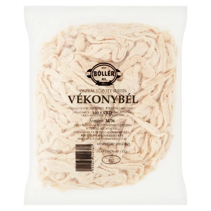 Sertés vékonybél 100 yardos csomagolt, osztályozott (34/36) 1 cs
